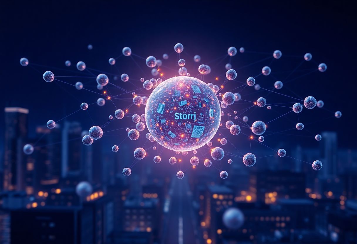 Editorial illustration for: Storj Jumps 25% as Decentralized Cloud Storage Finds a New Audience in AI Infrastructure