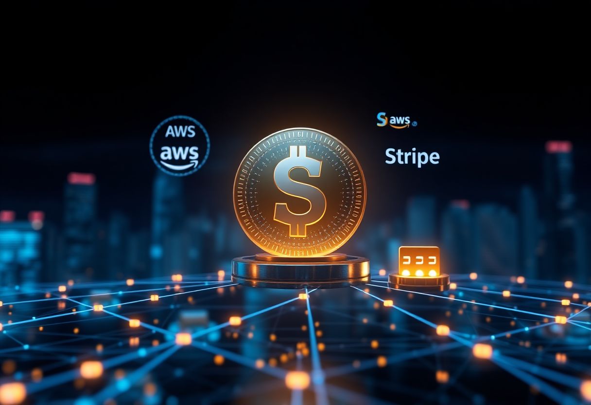 Editorial illustration for: Stripe and AWS Build the Payment Rails That Let AI Agents Spend Money Autonomously