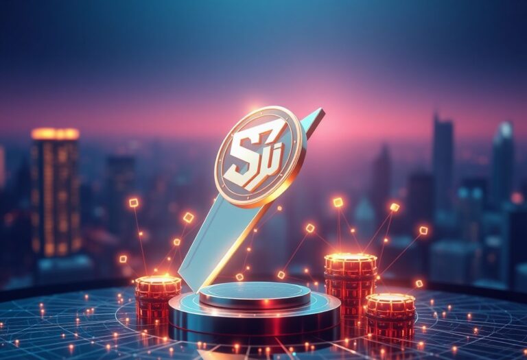 Editorial illustration for: Sui Climbs 3.8% as Layer-1 Momentum Builds on $751 Million in Daily Volume