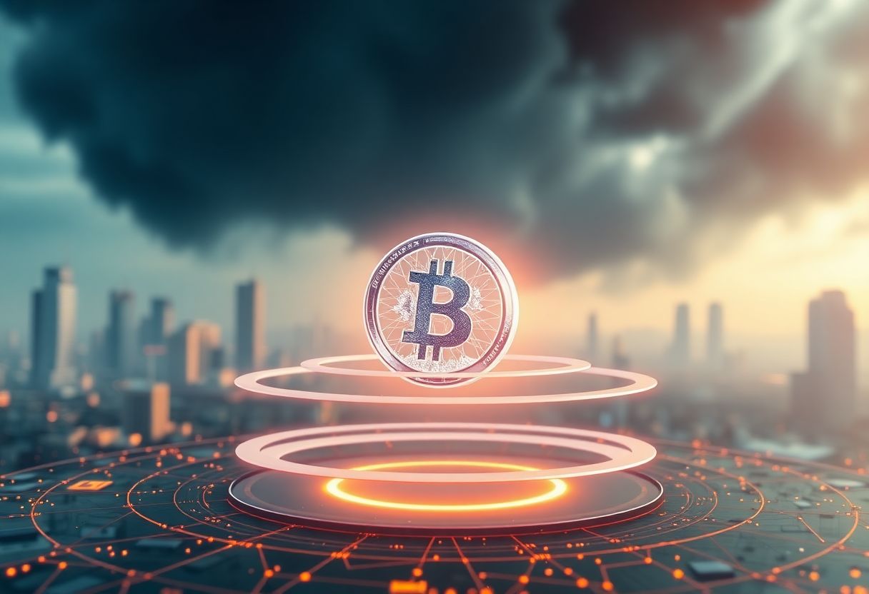 Editorial illustration for: Sui Falls Nearly 8% as Layer-1 Tokens Bear the Brunt of Macro Pressure