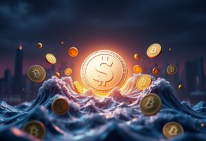 Editorial illustration for: Sui Slides 10% as Broad Crypto Selloff Hits Layer-1 Tokens