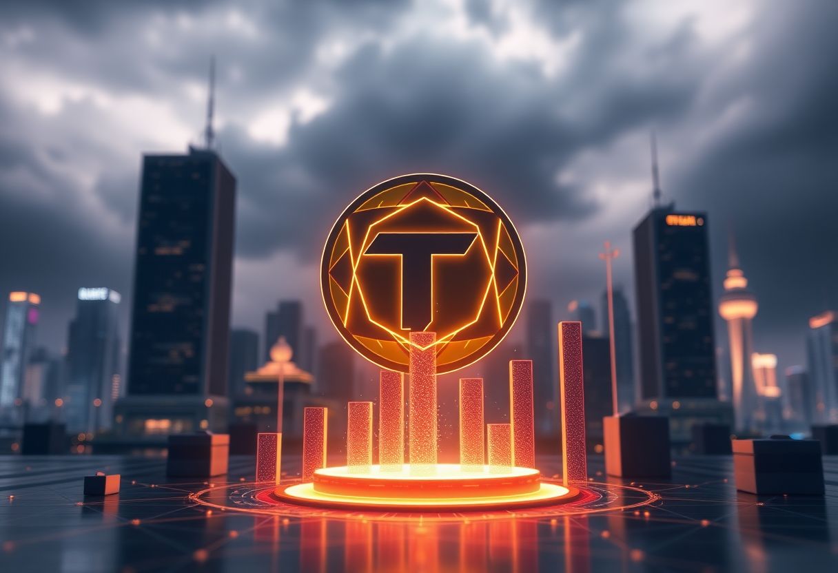 Editorial illustration for: Toncoin Surges 20% as Telegram-Linked Network Draws $267M in Daily Volume