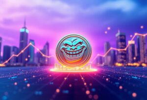 Editorial illustration for: TROLL Meme Coin on Solana Gains 24% as Community Tokens Recover in Risk-On Trade