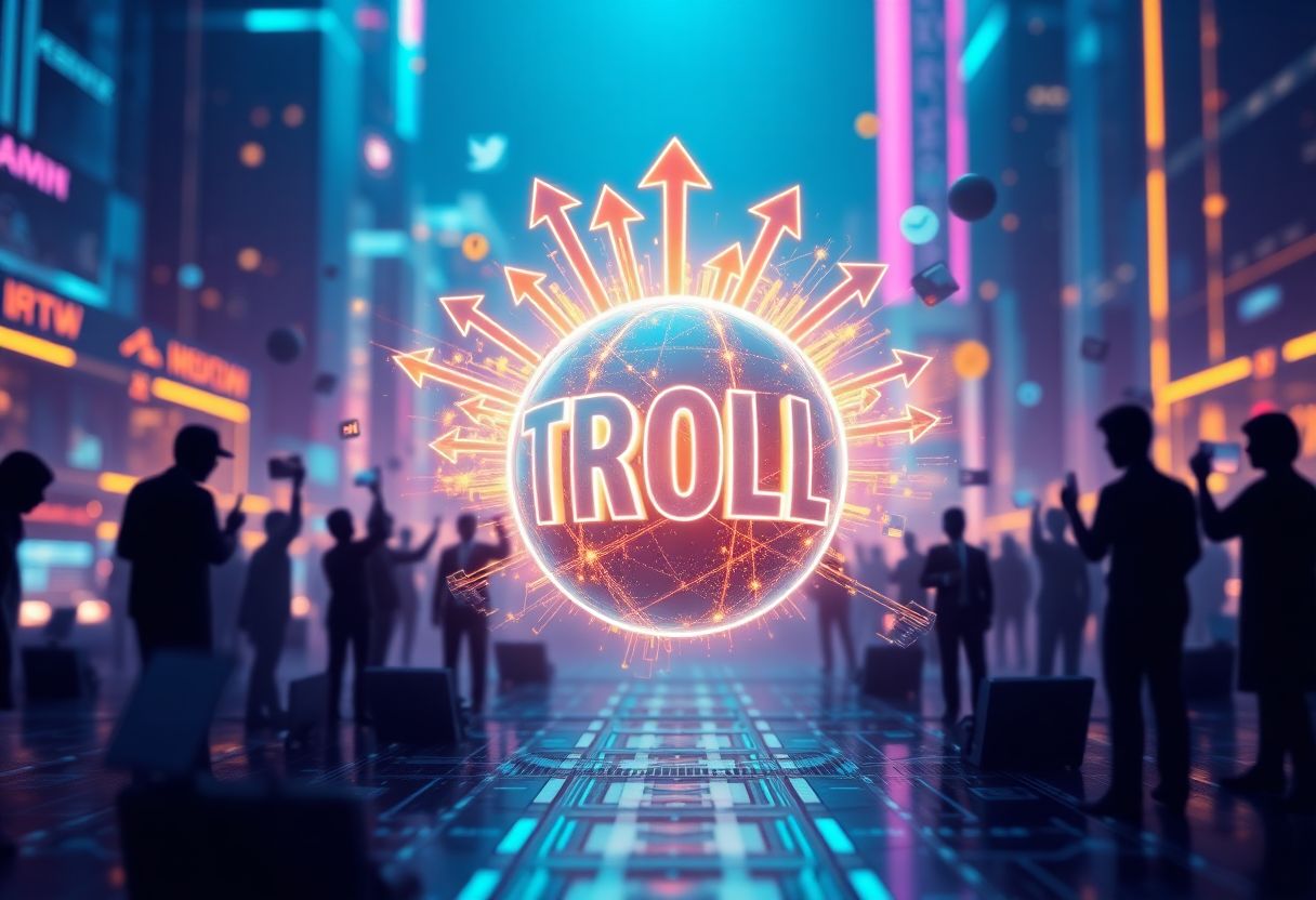 Editorial illustration for: TROLL Surges 80% in 24 Hours as Solana Meme Coin Captures Community Attention