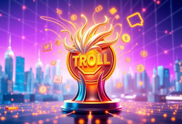 Editorial illustration for: TROLL Surges Nearly 98% in 24 Hours as Solana Meme Coin Mania Returns