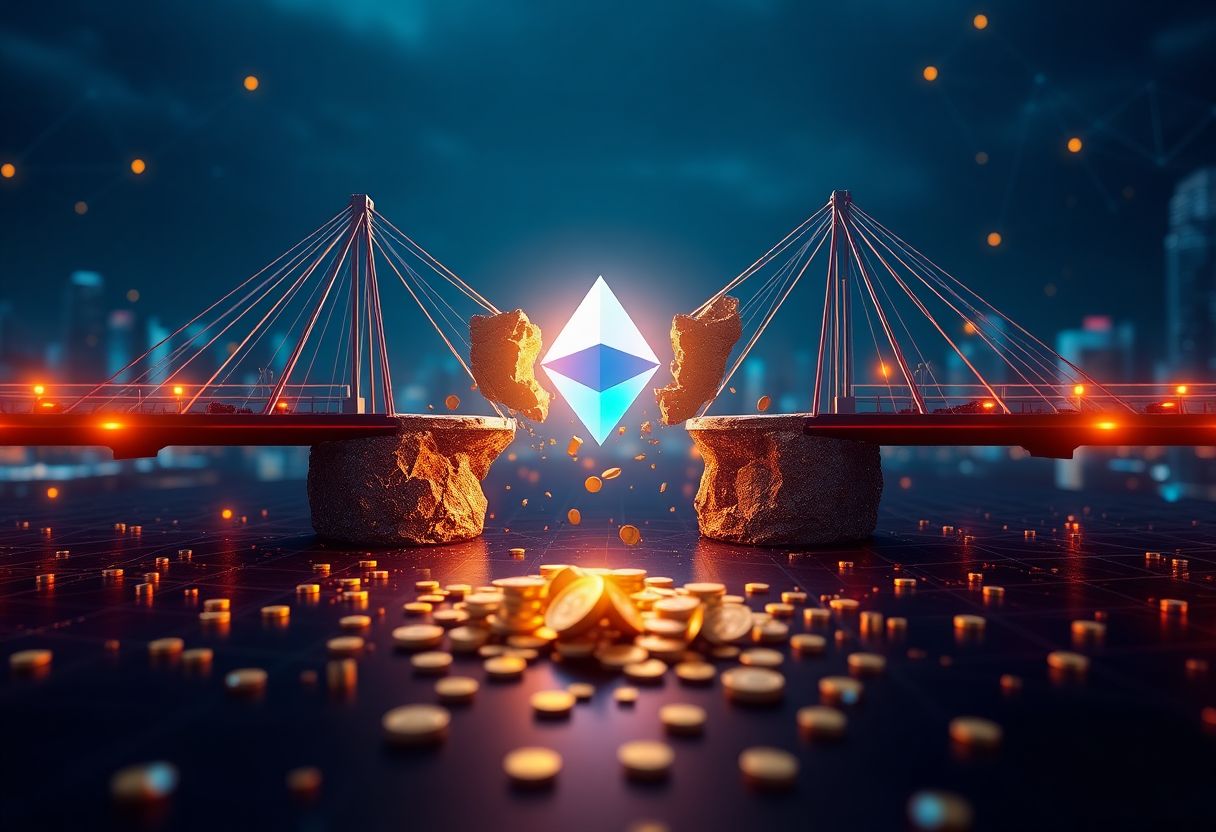 Editorial illustration for: Verus-Ethereum Bridge Loses $11.5 Million in Cross-Chain Exploit