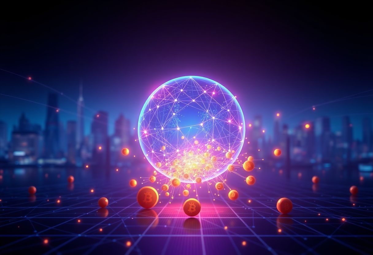 Editorial illustration for: Virtuals Protocol Falls 7% as AI Agent Token Sector Faces Broad Cryptocurrency Pressure