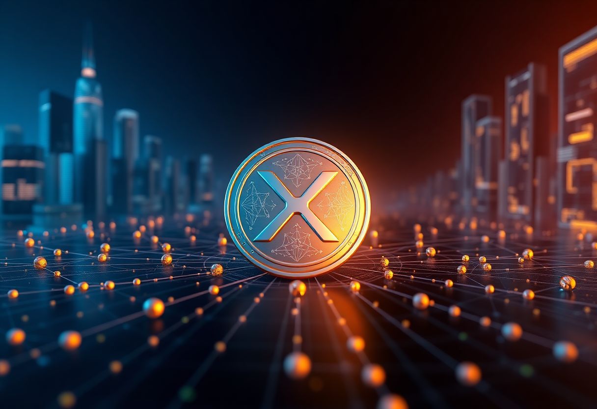 Editorial illustration for: XRP On-Chain Data Shows 85% Drop in New Addresses as Institutional Rails Take Over