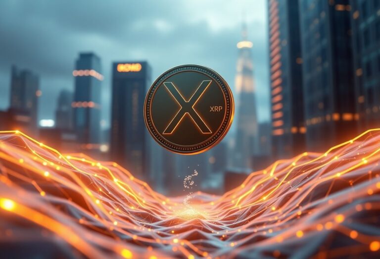 Editorial illustration for: XRP Slips 5% as Ethereum ETF Outflows Widen the Divide Between Spot Products