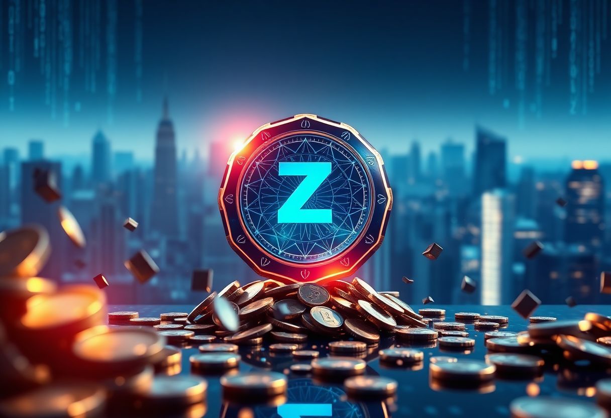 Editorial illustration for: Zcash Climbs as Privacy Coins Draw Attention Amid Broader Market Pullback