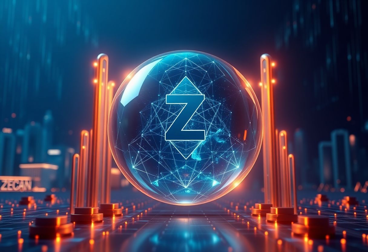 Editorial illustration for: Zcash Holds a $7.1 Billion Market Cap as Privacy Coin Demand Returns